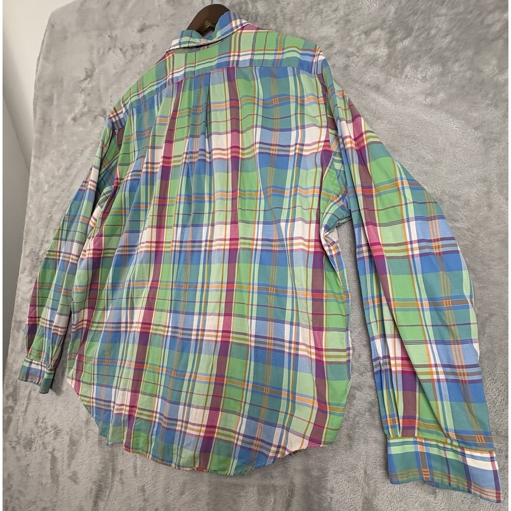 Ralph Lauren Mens Classic Fit Size XXL Plaid Long Sleeve Button Shirt Colorful - Picture 7 of 11